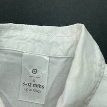 Load image into Gallery viewer, Boys Target, white cotton short sleeve shirt, FUC, size 0,  
