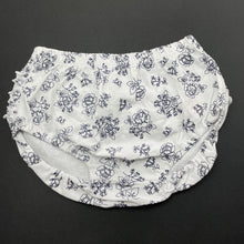 Load image into Gallery viewer, Girls Baby Charlie &amp; Me, navy &amp; white floral cotton bloomers / nappy cover, FUC, size 1,  