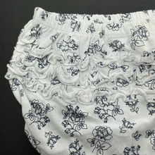 Load image into Gallery viewer, Girls Baby Charlie &amp; Me, navy &amp; white floral cotton bloomers / nappy cover, FUC, size 1,  