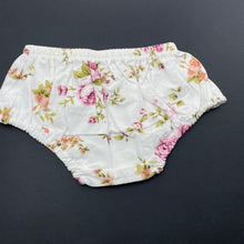 Load image into Gallery viewer, Girls Paris Daisy Couture, floral nappy cover / bloomers, EUC, size 1,  