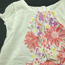 Load image into Gallery viewer, Girls Target, lined lightweight floral cotton dress, EUC, size 000, L: 33cm