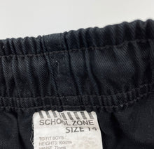 Load image into Gallery viewer, Boys School Zone, black school shorts, elasticated, GUC, size 14,  