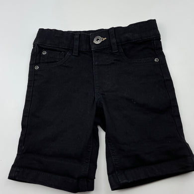 Boys black, stretch denim shorts, adjustable, GUC, size 3,  