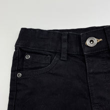 Load image into Gallery viewer, Boys black, stretch denim shorts, adjustable, GUC, size 3,  