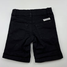 Load image into Gallery viewer, Boys black, stretch denim shorts, adjustable, GUC, size 3,  