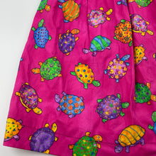 Load image into Gallery viewer, Girls Handmade, cotton skirt, elasticated, turtles, L: 39.5cm, EUC, size 5,  