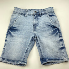 Load image into Gallery viewer, Boys Breakers, blue stretch denim shorts, adjustable, FUC, size 8,  