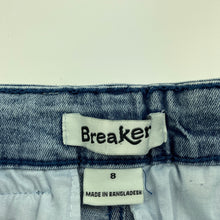 Load image into Gallery viewer, Boys Breakers, blue stretch denim shorts, adjustable, FUC, size 8,  