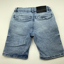 Load image into Gallery viewer, Boys Breakers, blue stretch denim shorts, adjustable, FUC, size 8,  