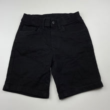 Load image into Gallery viewer, Boys Anko, black stretch denim shorts, adjustable, EUC, size 8,  