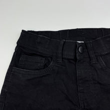 Load image into Gallery viewer, Boys Anko, black stretch denim shorts, adjustable, EUC, size 8,  