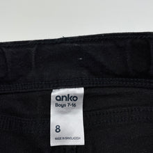 Load image into Gallery viewer, Boys Anko, black stretch denim shorts, adjustable, EUC, size 8,  