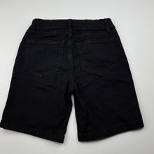 Load image into Gallery viewer, Boys Anko, black stretch denim shorts, adjustable, EUC, size 8,  