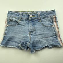 Load image into Gallery viewer, Girls Breakers, blue stretch denim shorts, adjustable, FUC, size 4,  