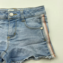 Load image into Gallery viewer, Girls Breakers, blue stretch denim shorts, adjustable, FUC, size 4,  