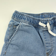 Load image into Gallery viewer, Boys Anko, blue stretch denim shorts, elasticated, GUC, size 9,  