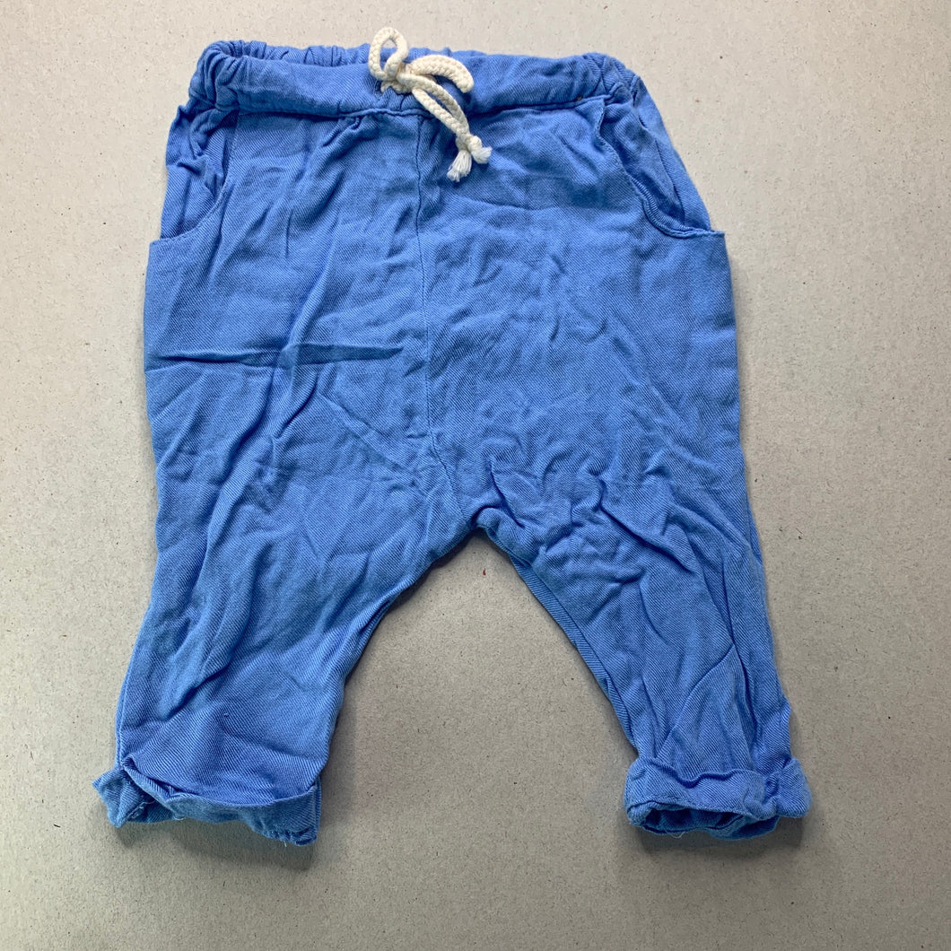 unisex Cotton On, blue lightweight pants, elaticated, GUC, size 000,  