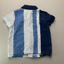 Load image into Gallery viewer, Boys Fred &amp; Flo, striped cotton short sleeve shirt, GUC, size 0,  
