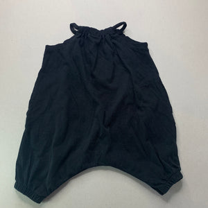 Girls Baby Berry, black cotton summer romper, flowers, EUC, size 00,  