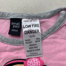 Load image into Gallery viewer, Girls Small Paul, stretchy bodysuit / romper, monkey, GUC, size 0000,  