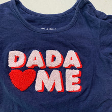 Load image into Gallery viewer, Girls Cotton On, navy cotton t-shirt / top, dad, GUC, size 1,  