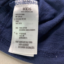 Load image into Gallery viewer, Girls Cotton On, navy cotton t-shirt / top, dad, GUC, size 1,  