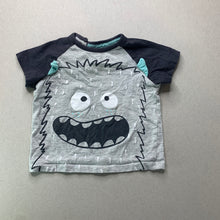 Load image into Gallery viewer, Boys Target, grey t-shirt / top, monster, FUC, size 00,  