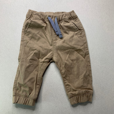 Boys Target, stretch cotton casual pants, elasticated, EUC, size 00,  