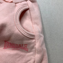 Load image into Gallery viewer, Girls Lonsdale, pink fleece lined casual pants, elasticated, FUC, size 000,  