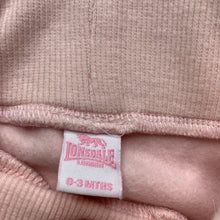 Load image into Gallery viewer, Girls Lonsdale, pink fleece lined casual pants, elasticated, FUC, size 000,  