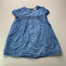 Load image into Gallery viewer, Girls Target, chambray cotton casual dress, FUC, size 1, L: 42cm