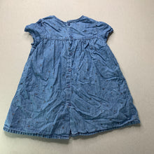 Load image into Gallery viewer, Girls Target, chambray cotton casual dress, FUC, size 1, L: 42cm