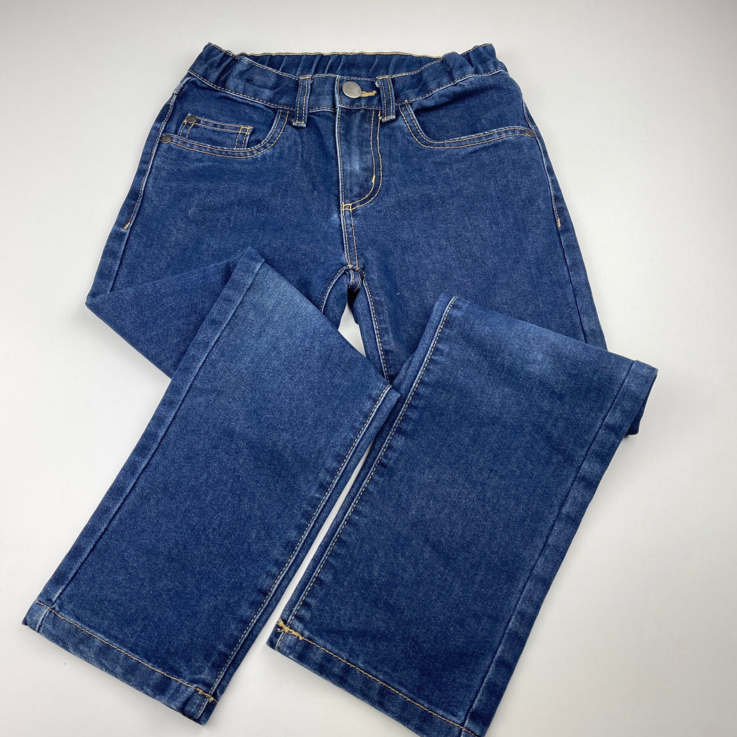 Boys Clothing & Co, blue denim jeans, adjustable, Inside leg: 53.5cm, GUC, size 7,  