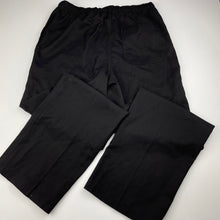 Load image into Gallery viewer, Boys Bare &amp; Ley, black school pants, elasticated, Inside leg: 65cm, EUC, size 14,  