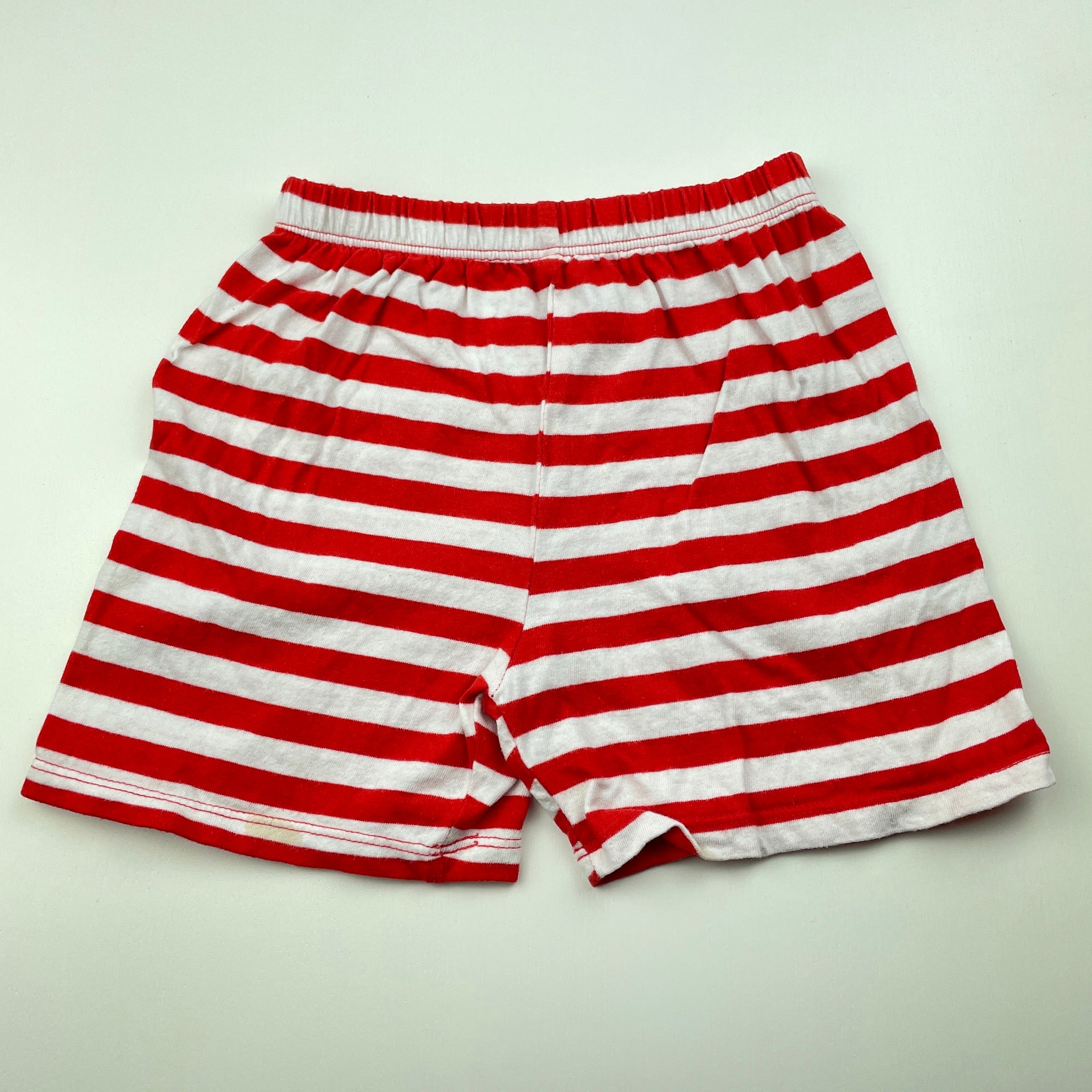 Brilliant Basics, red white stripe cotton pyjama shorts, EUC