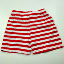 Load image into Gallery viewer, unisex Brilliant Basics, red &amp; white stripe cotton pyjama shorts, EUC, size 1,  