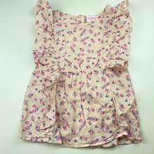 Load image into Gallery viewer, Girls Mango, lightweight floral cotton ruffle top, FUC, size 5,  