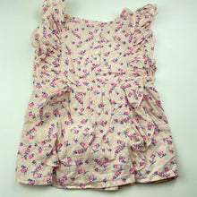Load image into Gallery viewer, Girls Mango, lightweight floral cotton ruffle top, FUC, size 5,  