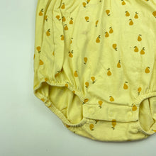Load image into Gallery viewer, Girls Baby Berry, yellow stretchy romper, FUC, size 1,  