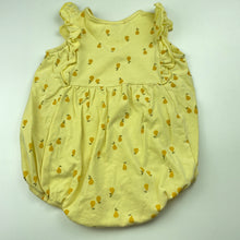 Load image into Gallery viewer, Girls Baby Berry, yellow stretchy romper, FUC, size 1,  
