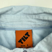 Load image into Gallery viewer, Boys Tilt, lightweight cotton long sleeve shirt, marks lower back, FUC, size 5,  