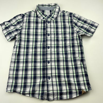Boys Target, checked cotton short sleeve shirt, EUC, size 5,  