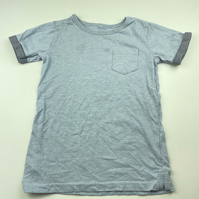 Boys Anko, blue marle t-shirt / top, marks on front, FUC, size 5,  