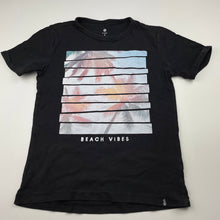 Load image into Gallery viewer, Boys Target, black cotton t-shirt / top, beach, GUC, size 7,  