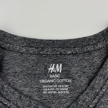 Load image into Gallery viewer, Boys H&amp;M, grey marle organic cotton t-shirt / top, EUC, size 9-10,  