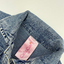 Load image into Gallery viewer, Girls DP Fashion, embroidered stretch denim jacket, armpit to armpit: 26.5cm, FUC, size 1-2,  