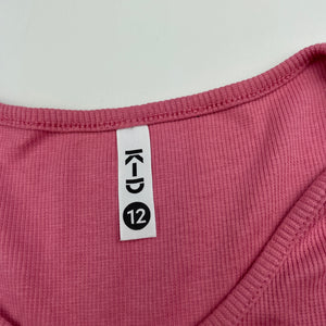 Girls KID, organic cotton blend stretchy t-shirt / top, FUC, size 12,  