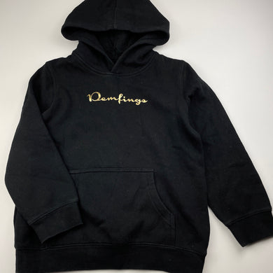 Girls DEM, black fleece lined hoodie sweater, armpit to armpit: 42cm, GUC, size 10,  
