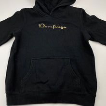 Load image into Gallery viewer, Girls DEM, black fleece lined hoodie sweater, armpit to armpit: 42cm, GUC, size 10,  
