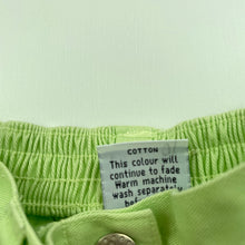 Load image into Gallery viewer, Girls Target, green cotton shorts, elasticated, EUC, size 4,  